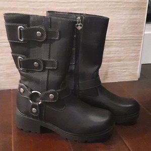 Harley Davidson Women's Mid-calf Motorcycle Boots, size 6, fits 6.5